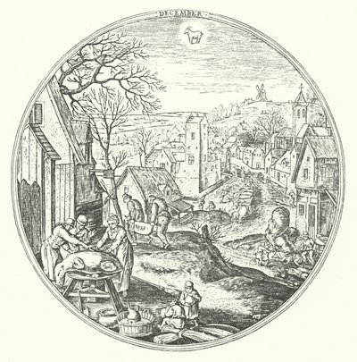 December (gravyr) av Hans (after) Bol