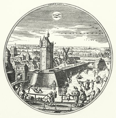 februari (gravyr) av Hans (after) Bol