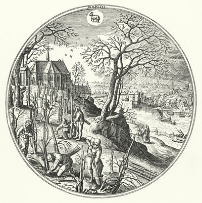 mars (gravyr) av Hans (after) Bol