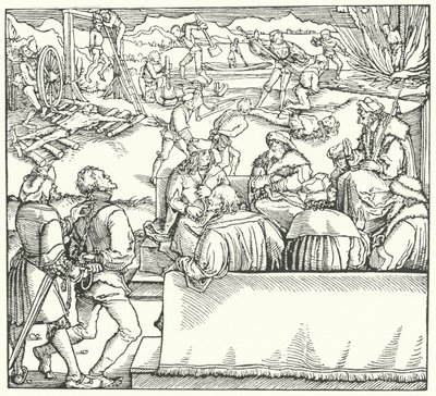 Lagrättssammanträde (gravyr) av Hans (after) Burgkmair