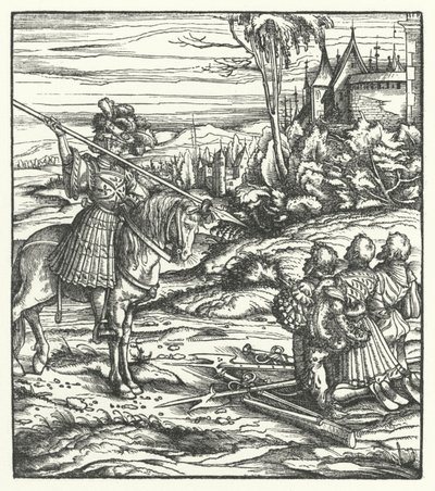 Scen från den andra flamländska revolten mot det habsburgska styret av Hans (after) Burgkmair