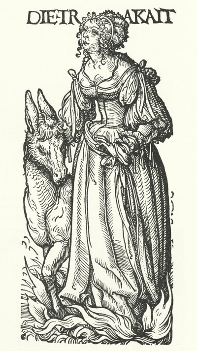 Sloth: en av de sju dödssynderna (gravyr) av Hans (after) Burgkmair