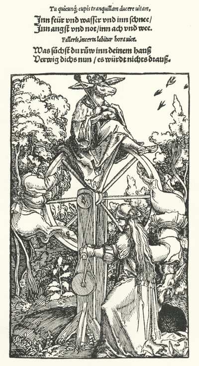Lyckohjulet (gravyr) av Hans (after) Burgkmair