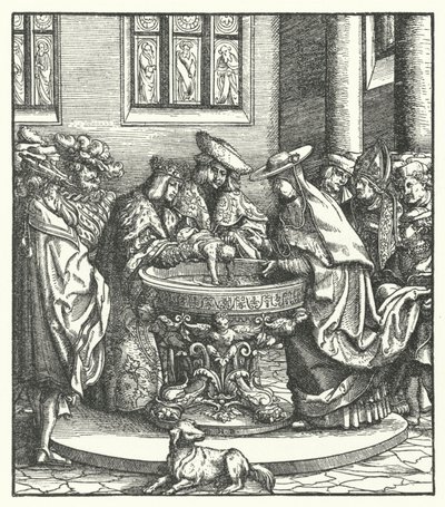 Dopet av ärkehertig Maximilian av Österrike av Hans (after) Burgkmair
