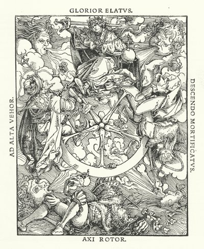 Träsnitt från De Remediis Giantum Fortunae (Remedies for Fortune Fair and Foul) av Petrarch (gravyr) av Hans (after) Burgkmair