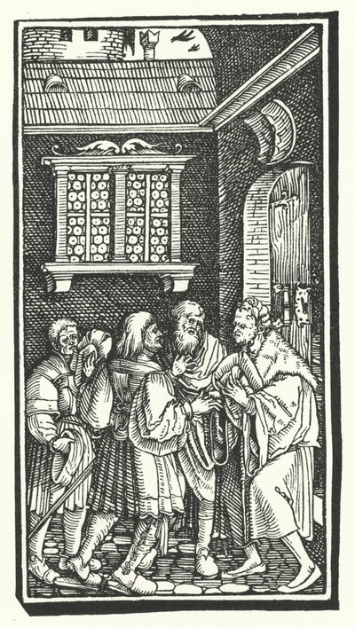 Träsnitt från De Remediis Giantum Fortunae (Remedies for Fortune Fair and Foul) av Petrarch (gravyr) av Hans (after) Burgkmair