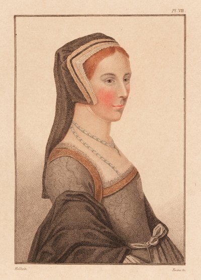 Anne Cresacre, 15 år, Sir Thomas Mores avdelning, 1812 (gravyr) av Hans (after) Holbein the Younger