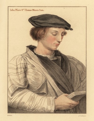 John More, 19 år, son till Sir Thomas More. ,1812 (gravyr) av Hans (after) Holbein the Younger