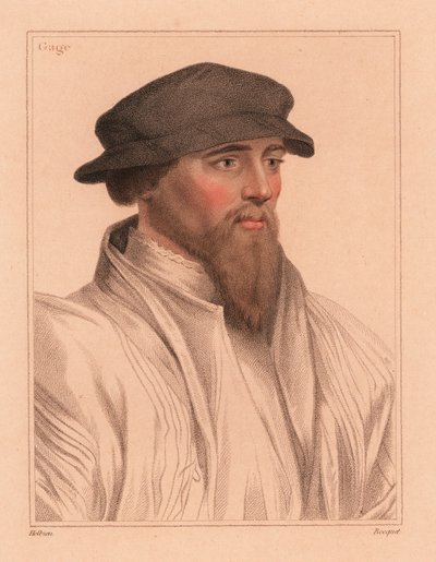 Sir John Gage, engelsk hovman och politiker av Hans (after) Holbein the Younger