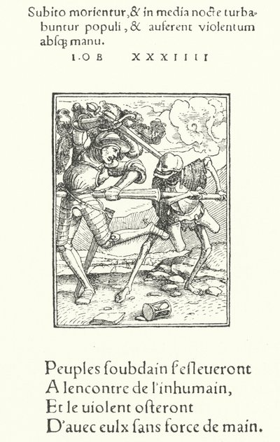 Den beväpnade riddaren (gravyr) av Hans (after) Holbein the Younger