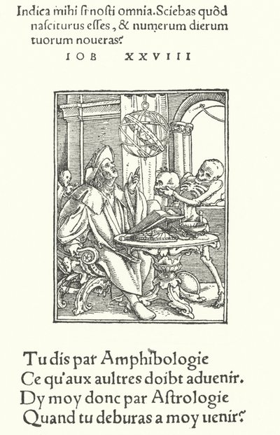 Astrologen (gravyr) av Hans (after) Holbein the Younger