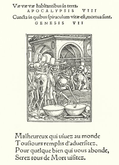 The Charnel House (gravyr) av Hans (after) Holbein the Younger