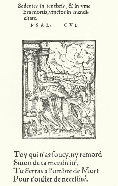 The Mendicant Friar, or Monk (gravyr) av Hans (after) Holbein the Younger
