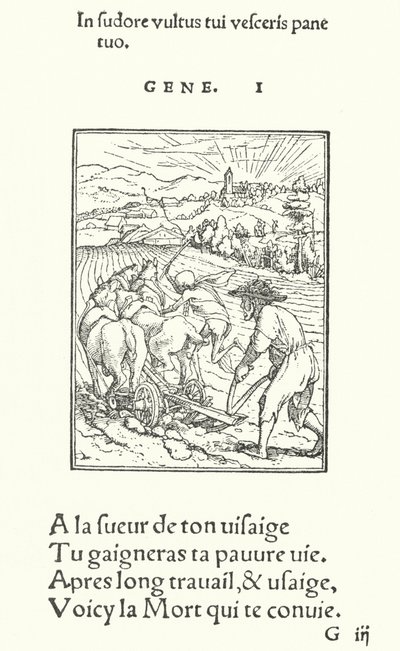 Plogmannen eller bonden (gravyr) av Hans (after) Holbein the Younger