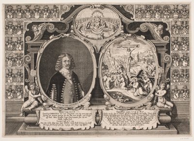 Niels Windet til Grundet och en framställning av Kristus på korset av Hans Andreas Greys