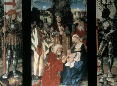 Tillbedjan av Magi, 1507 av Hans Baldung