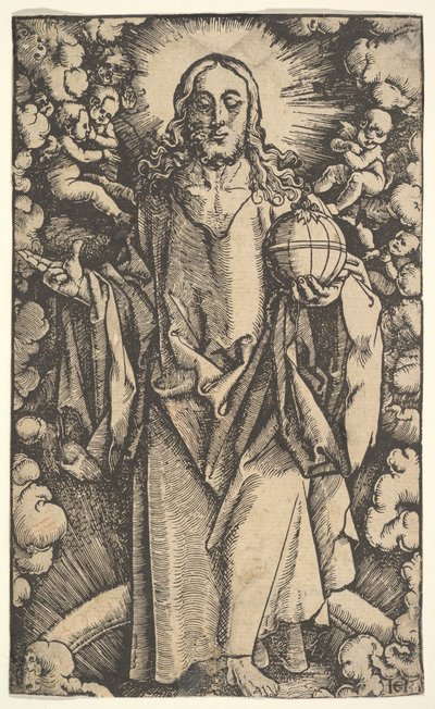 Kristus med en jordglob, 1400- och 1500-talet. av Hans Baldung