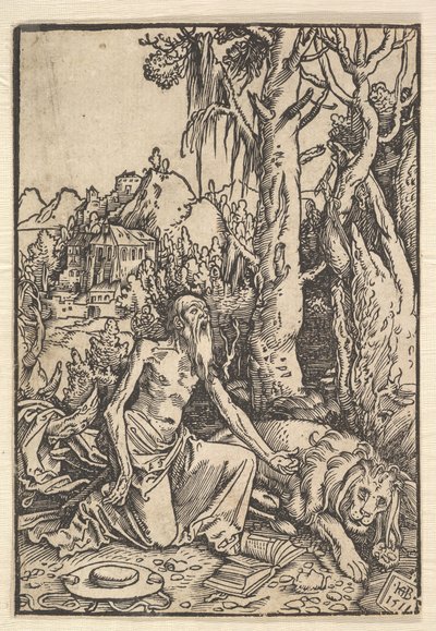St. Hieronymus i öknen, 1511. av Hans Baldung