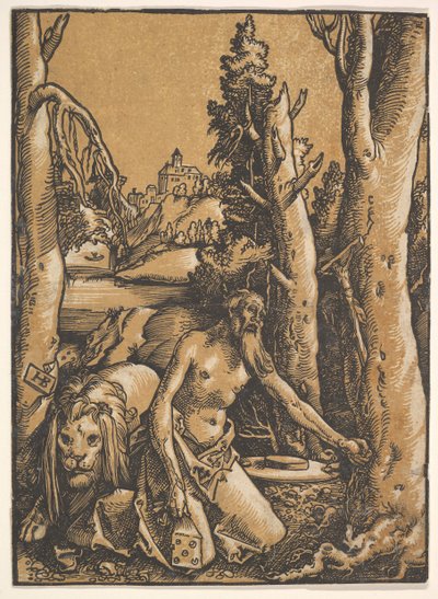 St. Hieronymus i öknen, ca. 1511. av Hans Baldung