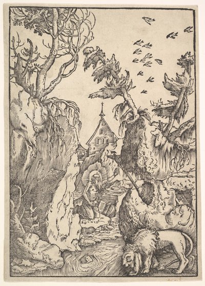 St. Hieronymus i öknen, ca. 1511. av Hans Baldung