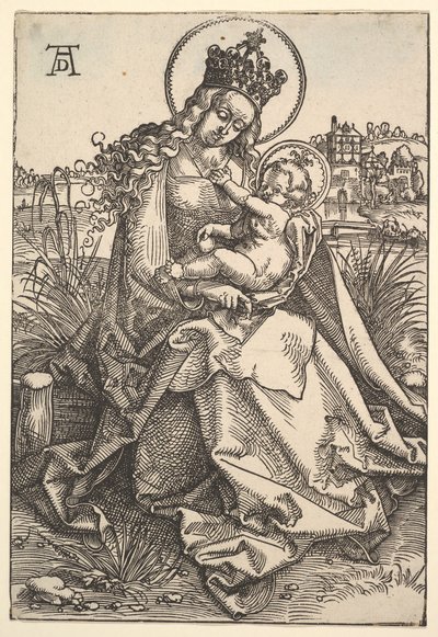 Jungfrun på gräsbanken, 1505. av Hans Baldung