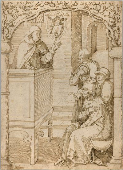 En munk som predikar av Hans Baldung Grien