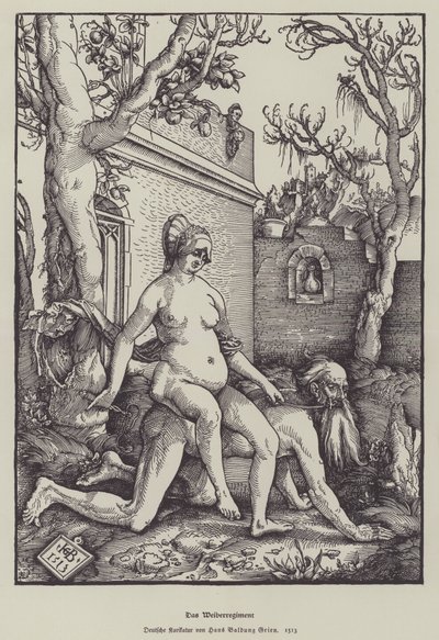 Aristoteles och Phyllis, 1513 av Hans Baldung Grien