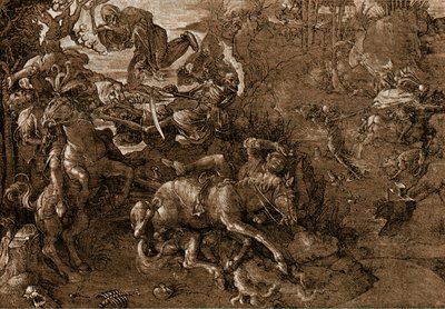 Riddarnas strid med döden av Hans Baldung Grien