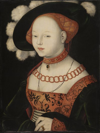 Tyska: Bildnis einer Dame Porträtt av en dam av Hans Baldung Grien