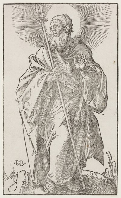 St Thomas, från "De stora apostlarna", ca 1519 (träsnitt) av Hans Baldung Grien