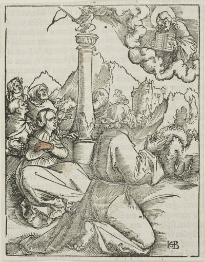Du skall inte ha några andra gudar före mig, från de tio budorden av Hans Baldung Grien