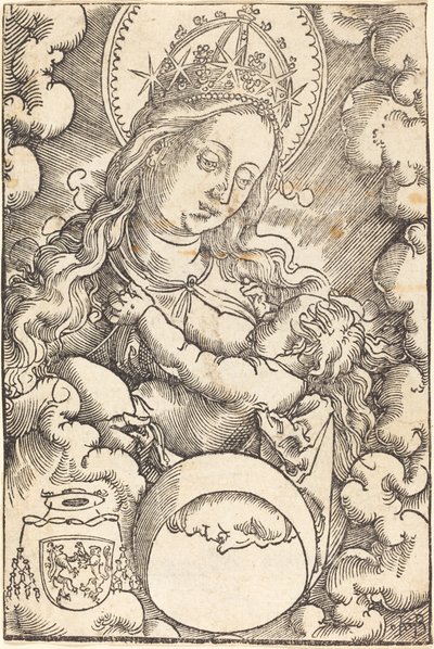 Jungfru och barn i molnen av Hans Baldung Grien