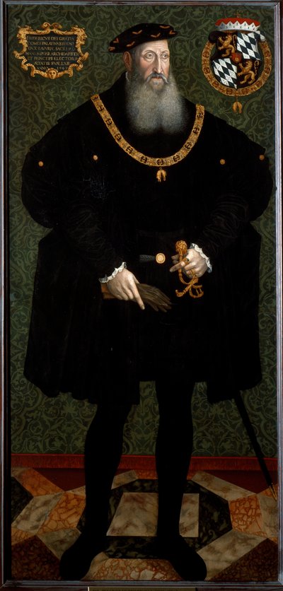 Porträtt av Fredrik II av Pfalz (Frederik II den vise, ca 1546 (målning) av Hans Besser