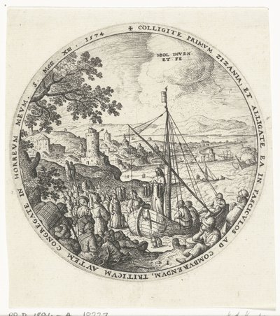 Kristus predikar vid sjöns strand Weeds Among the Wheat (serietitel) av Hans Bol