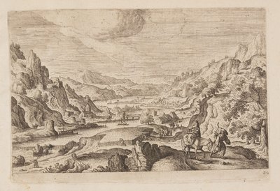 Tavel 20, från Landskap med scener ur Gamla och Nya testamentet samt Ovidius Metamorfoser av Hans Bol