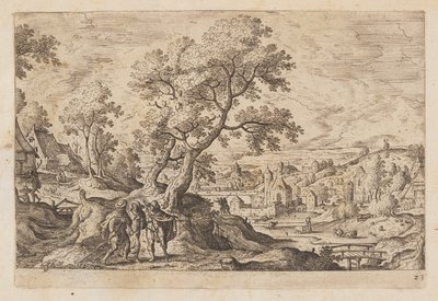 Tavel 23, från Landskap med scener ur Gamla och Nya testamentet samt Ovidius Metamorfoser av Hans Bol