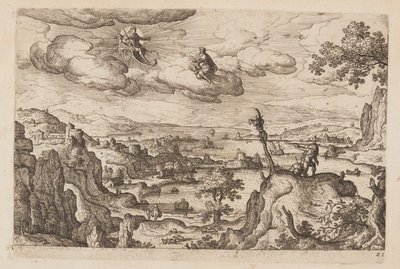 Tavel 25, från Landskap med scener ur Gamla och Nya testamentet samt Ovidius Metamorfoser av Hans Bol