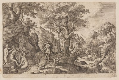 Tavel 29, från Landskap med scener ur Gamla och Nya testamentet samt Ovidius Metamorfoser av Hans Bol