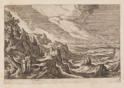 Tavel 2, från Landskap med scener ur Gamla och Nya testamentet samt Ovidius Metamorfoser av Hans Bol