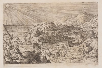 Tavel 30, ur Landskap med scener ur Gamla och Nya testamentet samt Ovidius Metamorfoser av Hans Bol