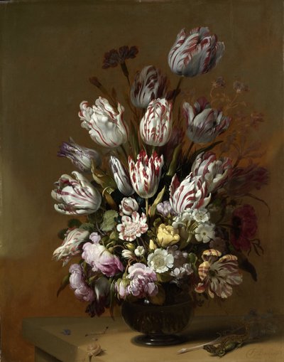 Blommigt stilleben av Hans Bollongier