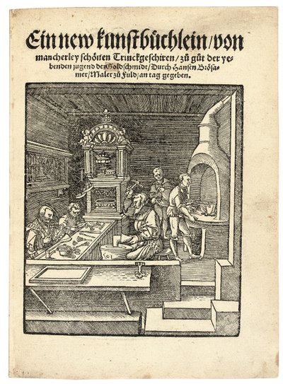 En guldsmedsverkstad, ca 1538 av Hans Brosamer