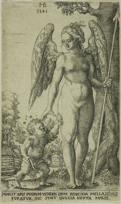 Cupid Bringing och Honeycomb till Venus av Hans Brosamer