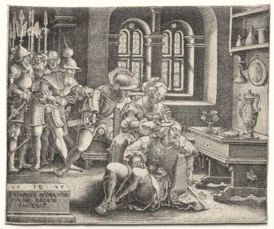 Simson och Delila, 1545. av Hans Brosamer