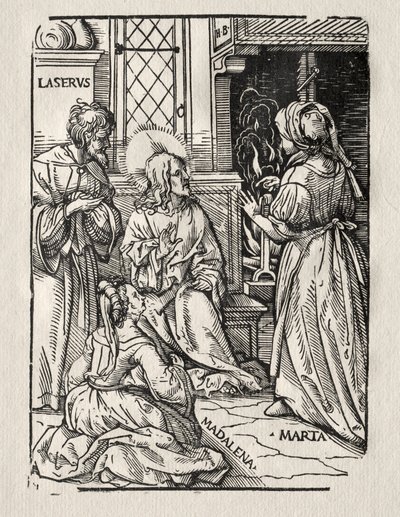 Kristus i Lasarus hus av Hans Burgkmair