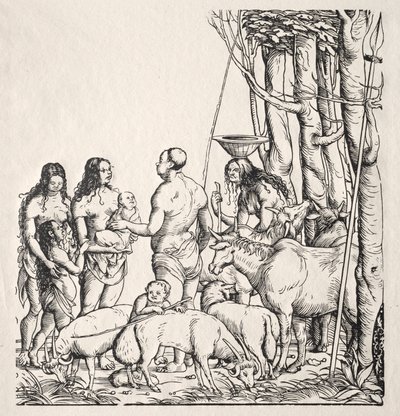 Hottentots med flock. av Hans Burgkmair