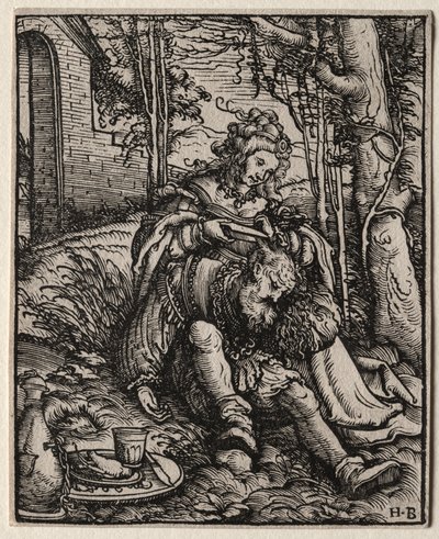 Simson och Delila, 1519. av Hans Burgkmair