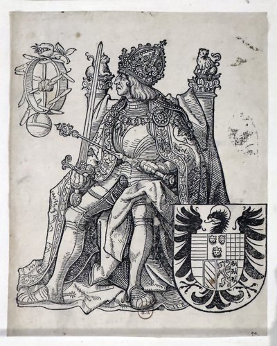 Kejsaren Maximilian, cirka 1509-1512 (gravyr) av Hans Burgkmair