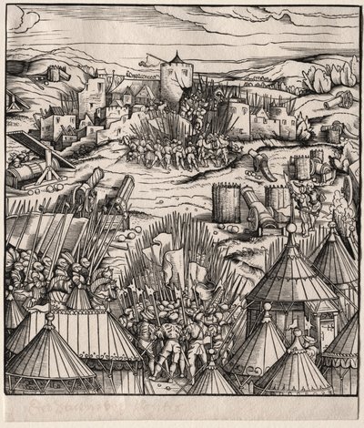 Stormningen av Nantes, 1512-1515. av Hans Burgkmair