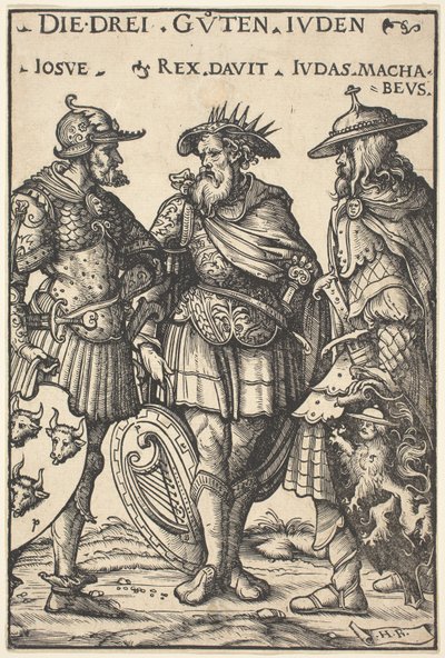 Joshua, David och Judas Maccabaeus av Hans Burgkmair I